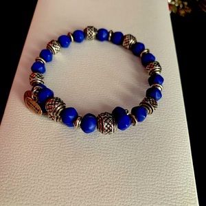 Alex and Ani Blue and Silver Bangle